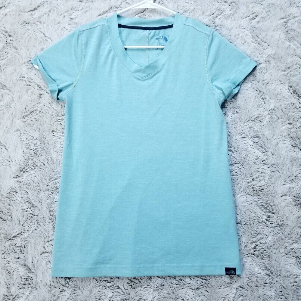 The North Face Tops Shirt Womens Medium Green Flashdry Performance Short Sleeve